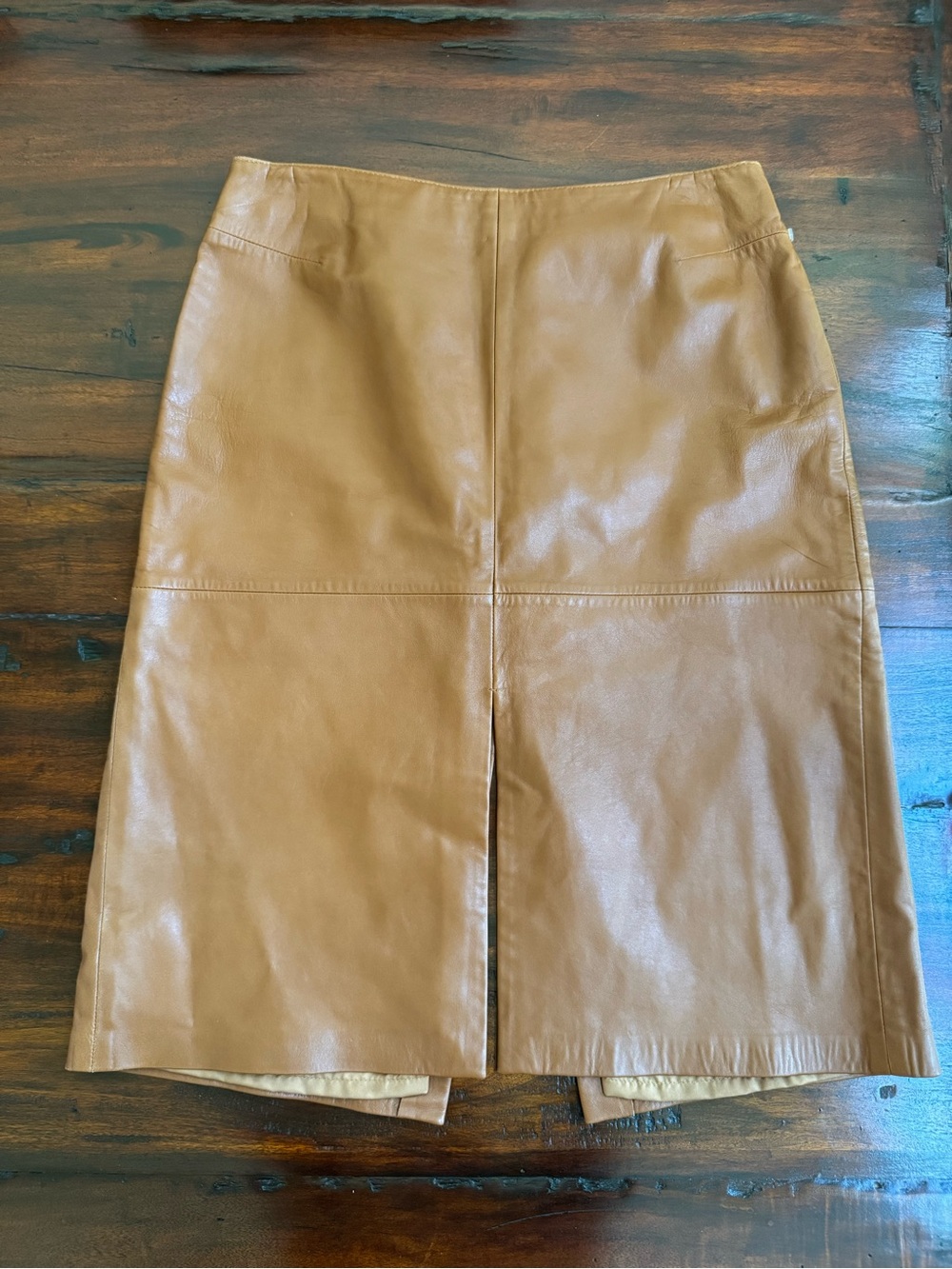 Cache Midi Leather Skirt Size 12